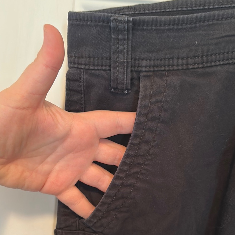 Black Cargo Shorts with Comfort Stretch Men Big and Tall - Picture 3 of 5